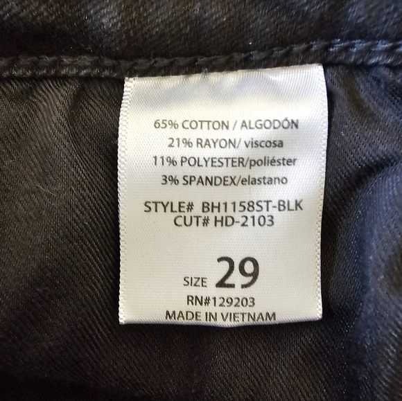 Bohme Wide Leg Raw Hem Black Jeans 29 - Picture 9 of 9